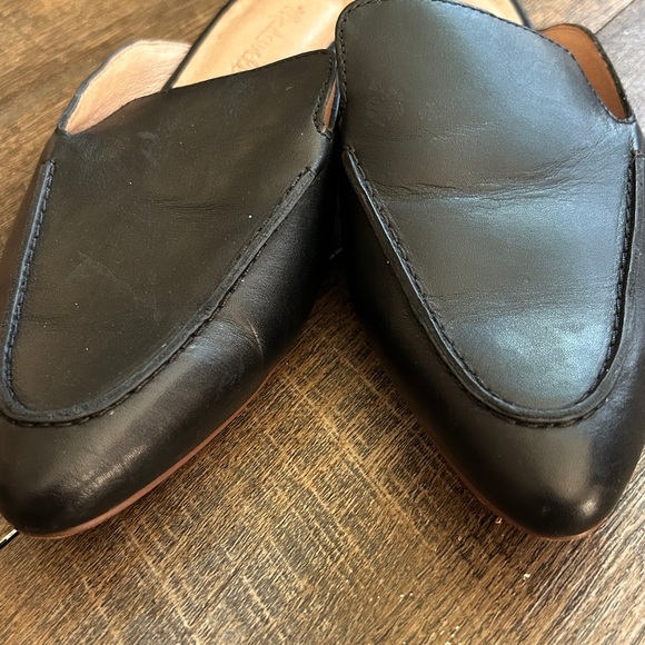 Madewell‎ Black Leather Women's Clogs Size 7 1/2 Pointed Toe - Picture 3 of 5
